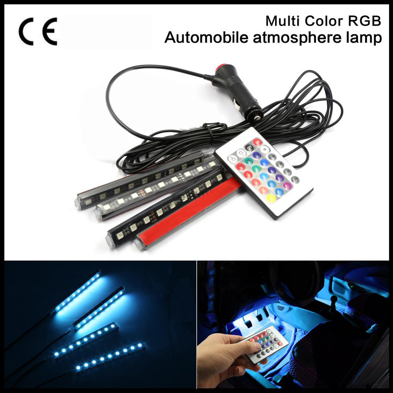 Led interior Neon car lights installation