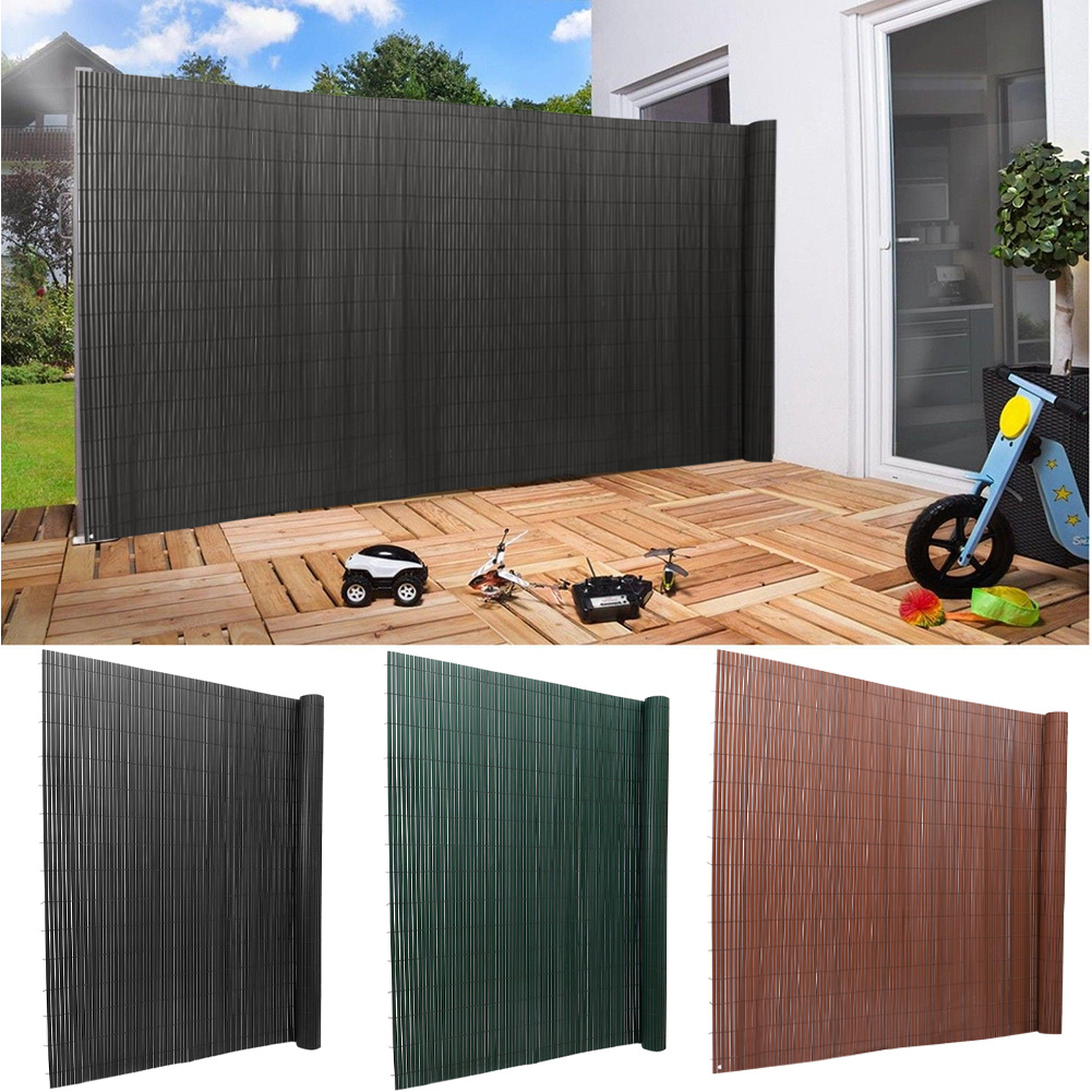 PVC Garden Fence Balcony Bamboo Yellow Privacy Screen Fencing Panels Wall Cover