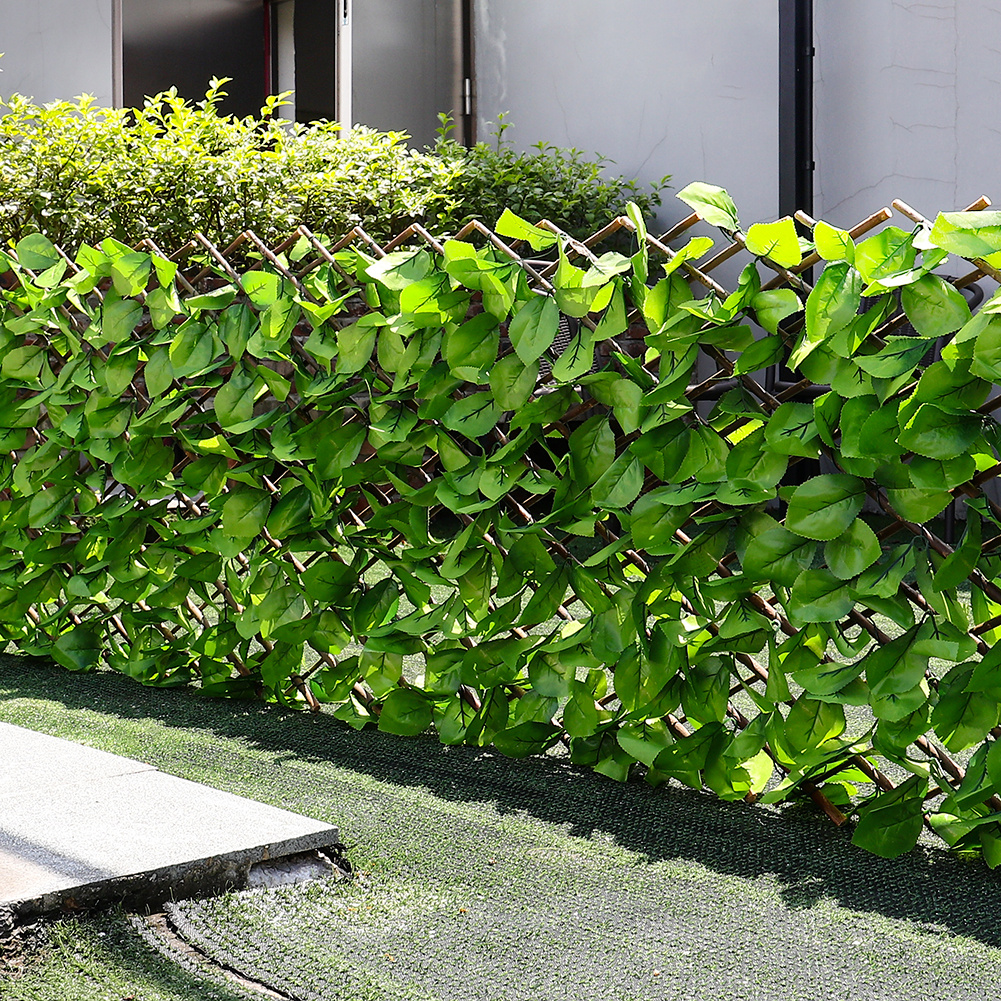Artificial Laurel Leaf Trellis Walls Expanding Screen Privacy Fence