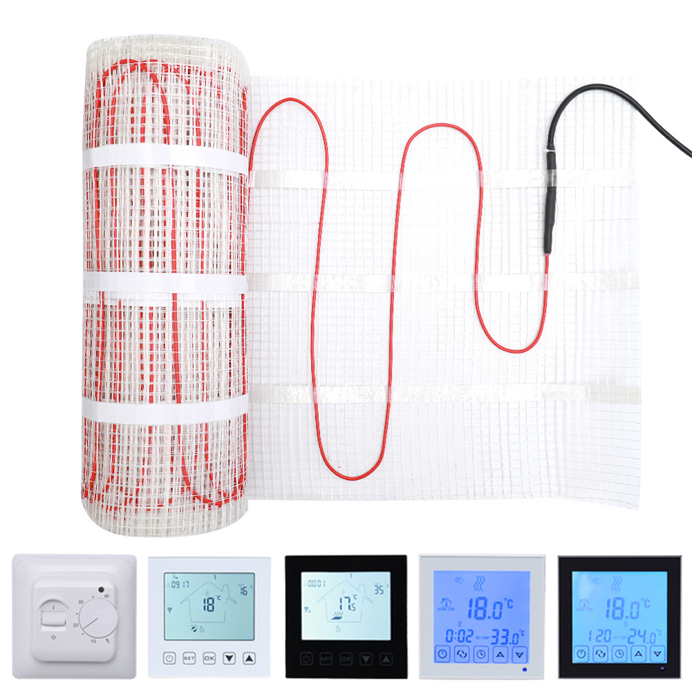 Modern Tile Underfloor Heating Mats 200w M2 Fast Floor Warmup Dual Underfloor Heating Mats 200w M2 Fast