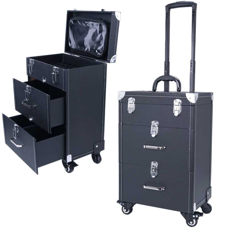 Beauty Extra Large Makeup Trolley Case Cosmetic Nail Kit Box