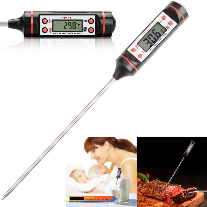 LCD Digitales Fleischthermometer Küchenthermometer für Koch BBQ Milch Putensteak
