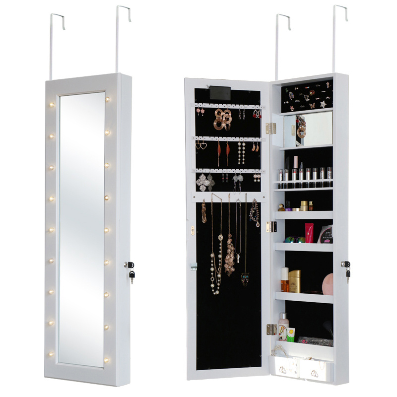 Wall Hanging Jewellery Cabinet Storage Box Organiser Mirror Led Cabinet Storage Box Organiser Mirror