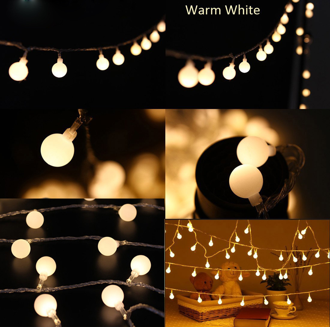 10M Fairy String Lights 100 Globe Ball Indoor Outdoor Wedding Party Bedroom Xmas eBay
