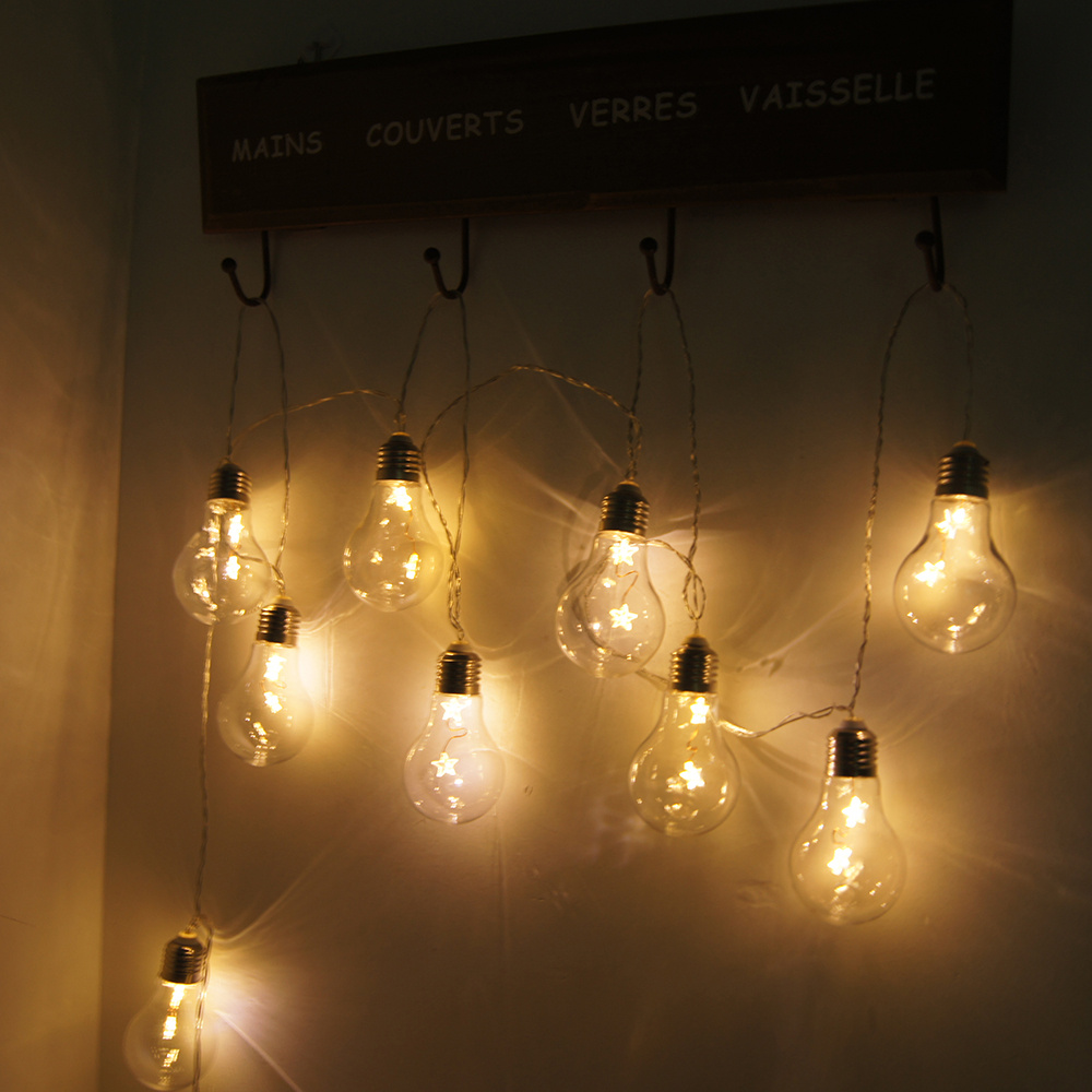 2.5M Edison 10Bulb Warm White String Fairy Light Party Wedding Outdoor LED Decor eBay