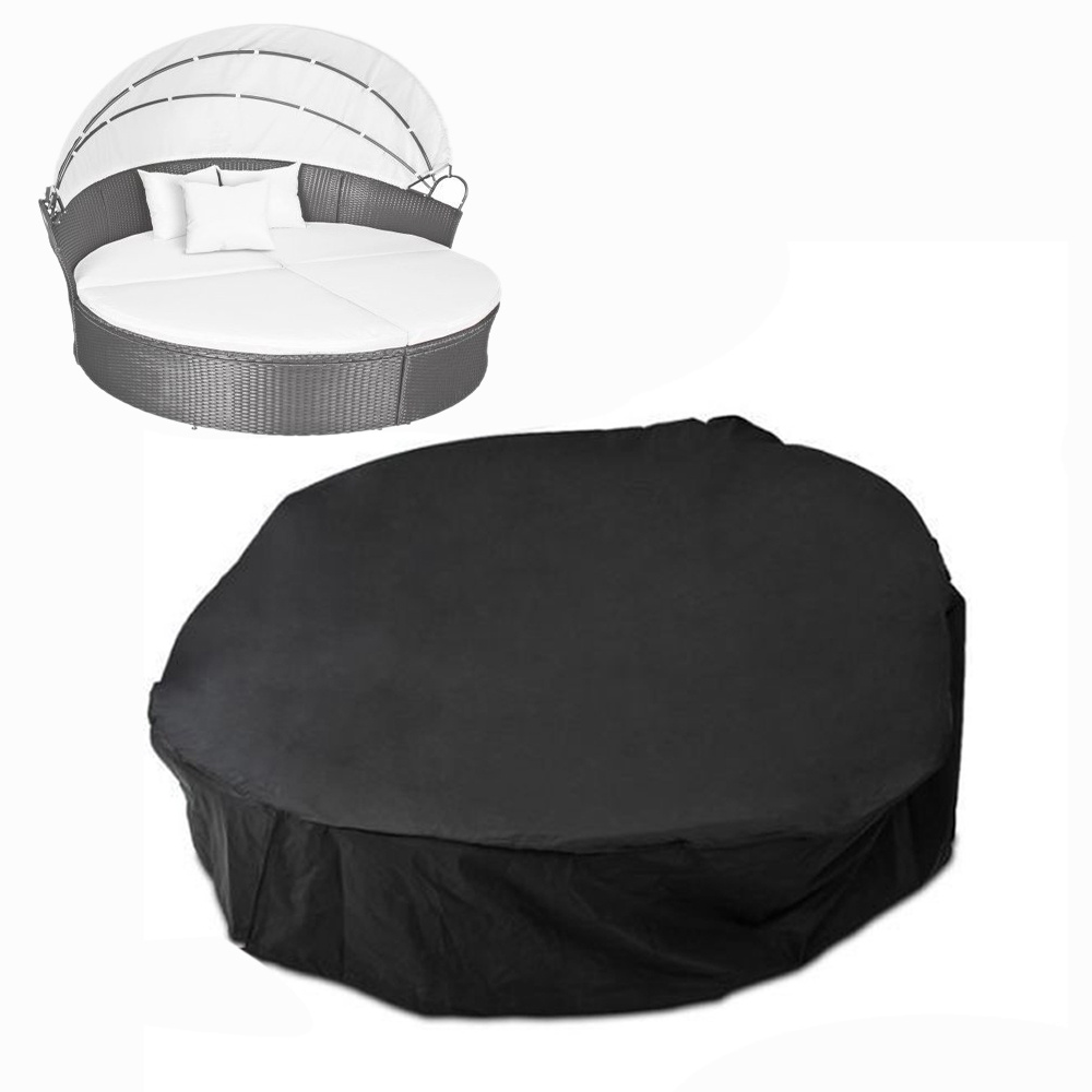Details About Large Rattan Garden Furniture Cover Patio Day Bed Outdoor Round Waterproof