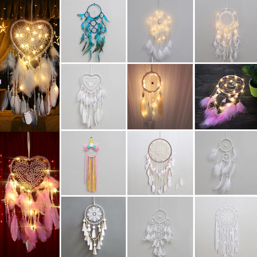 Rainbow LED Dreamcatcher New Light Up Home Decor FREE POSTAGE Diameter 8ins