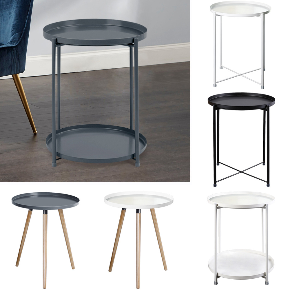 Multi Function Sofa Side Tables Living Room Space Save Table W Removable Tray Uk Ebay