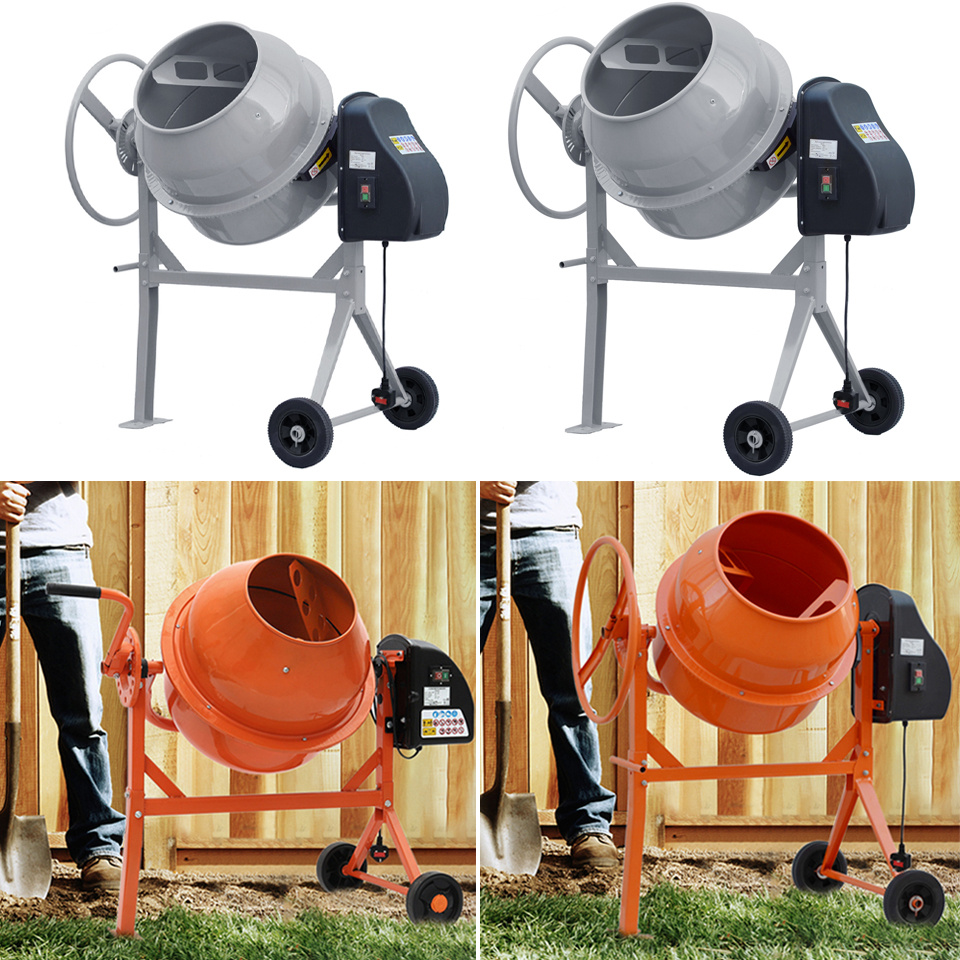 63/120/140L Litre Electric Cement Mixer Concrete Mortar Mixing 220W
