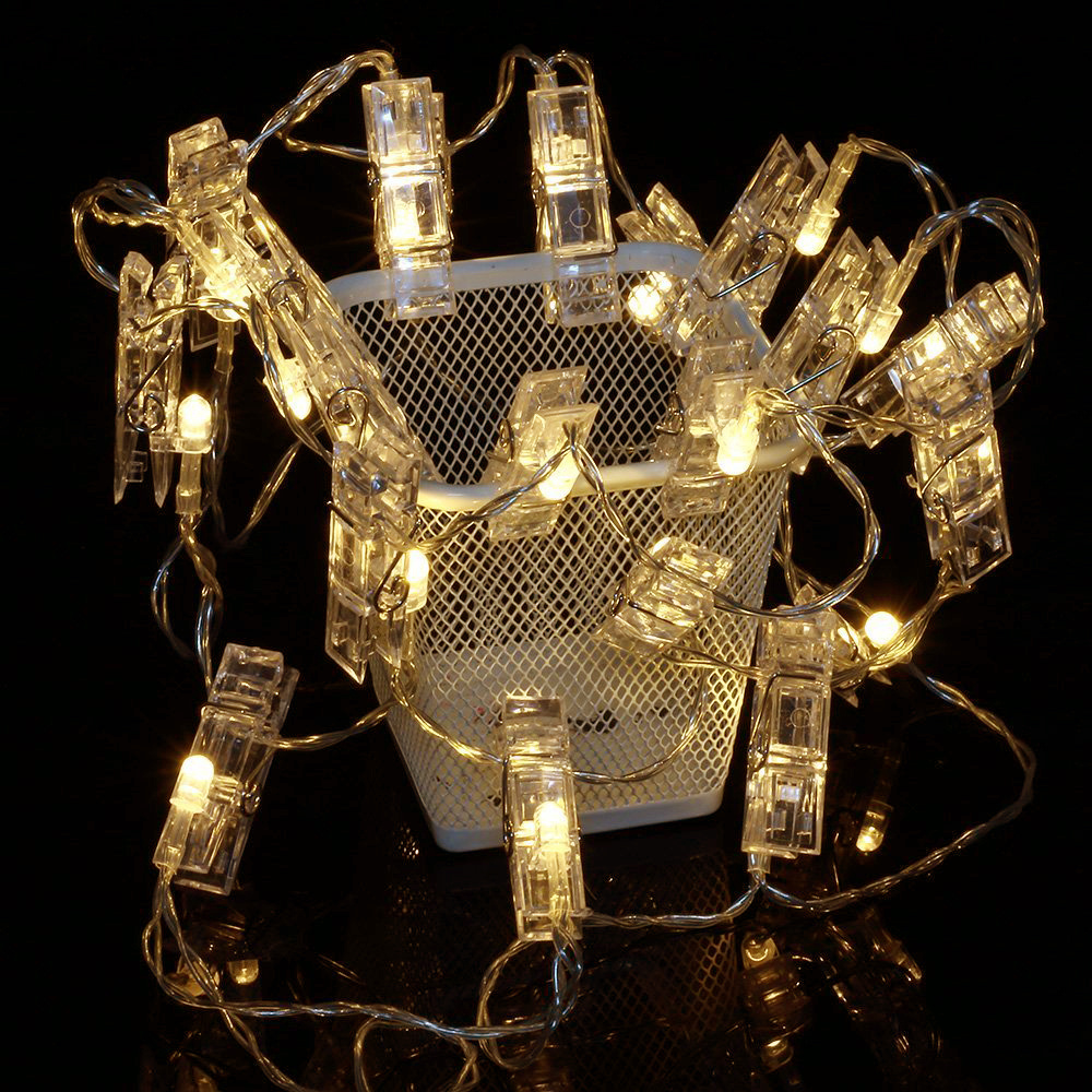 20/40 Led Peg Clip Shape Photo Picture Wedding Decor Hanging Faity String Lights eBay