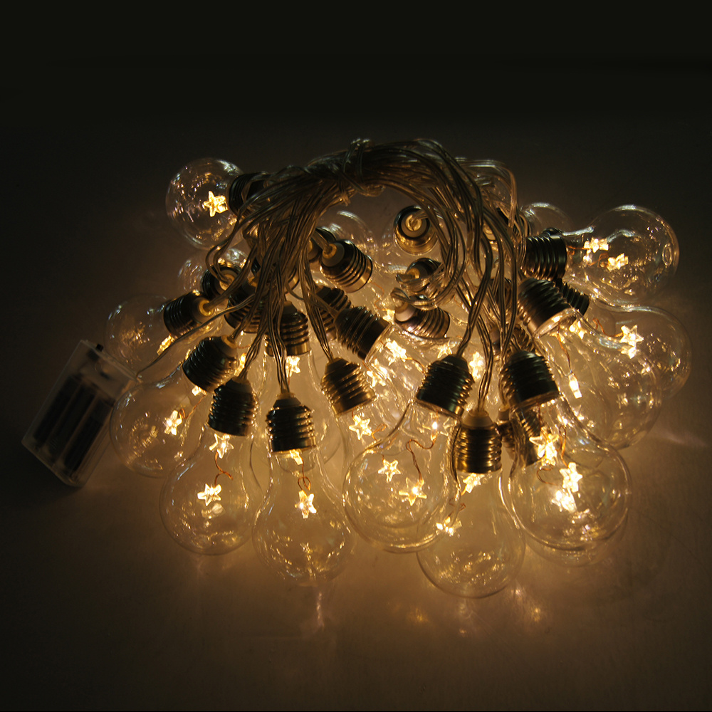 6.5FT Festoon Curtain Fairy String Edison Bulb Round Ball Lights Outdoor Indoor eBay