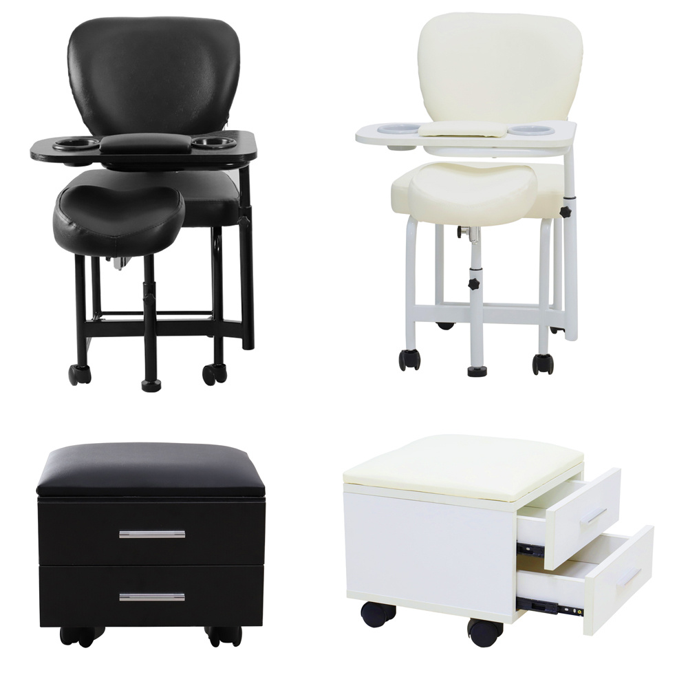 Manicure Pedicure Nail Station Salon Chair Beauty Table Desk Stool