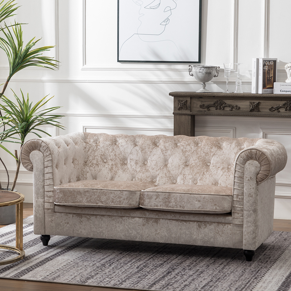 Luxury Chesterfield Crushed Velvet Sofa Couch Home Office Chesterfield Crushed Velvet Sofa Couch