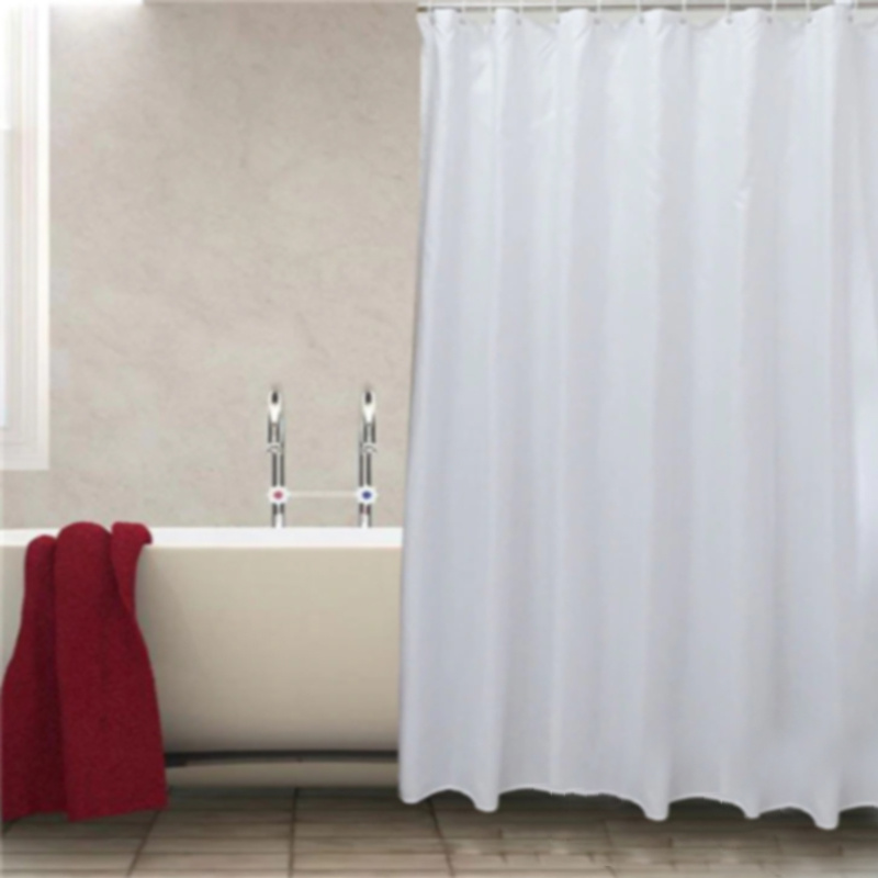 Details About Waterproof Fabric Bathroom Shower Curtain Sheer Panel 12 Hooks 180 240cm Long Uk