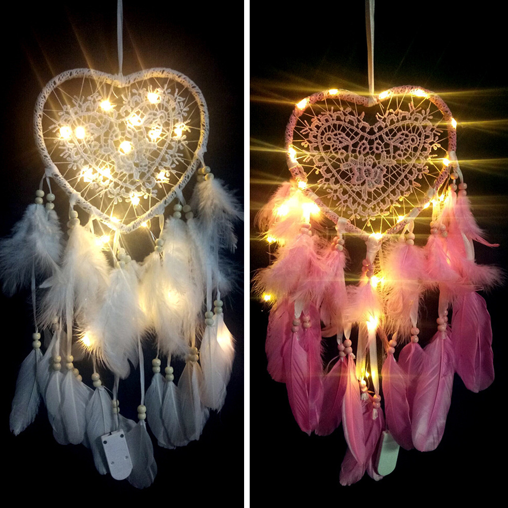 Traumfänger Dreamcatcher Handgemacht Feder Perlen Anhänger Niedlich