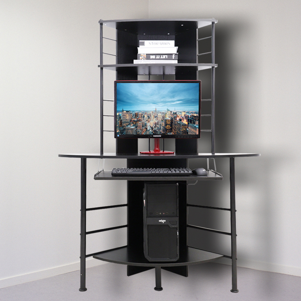 158cm Tall Corner Desks Computer Tables Furniture Station Sliding Picture Show