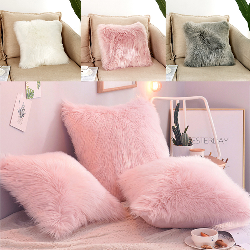 Details About Fluffy Plush Cushion Covers Sofa Pillow Case Single Double Sided 18x18 20x20 Details About Fluffy Plush Cushion Covers Sofa Pillow Case Single Double Sided 18x18 20x20