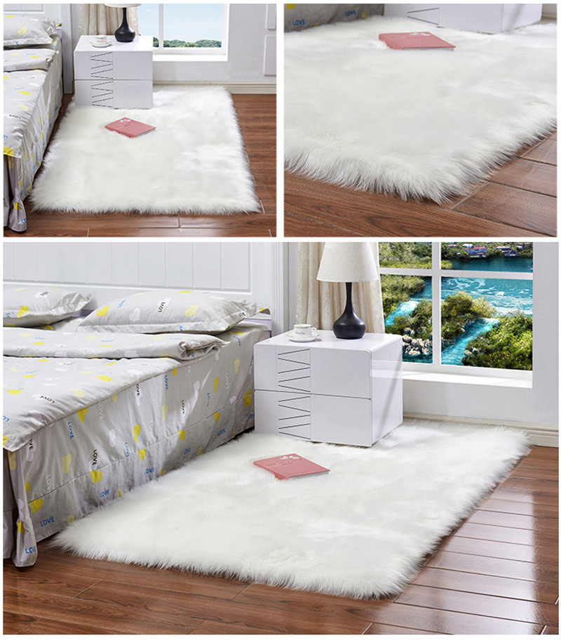 Sheepskin Rug Wool Soft Faux Fur Mat