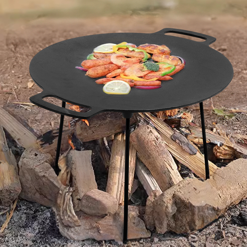 Fire Pit Teppan Plate Teppanyaki BBQ Fire Pit Grill 100 Cm Cast