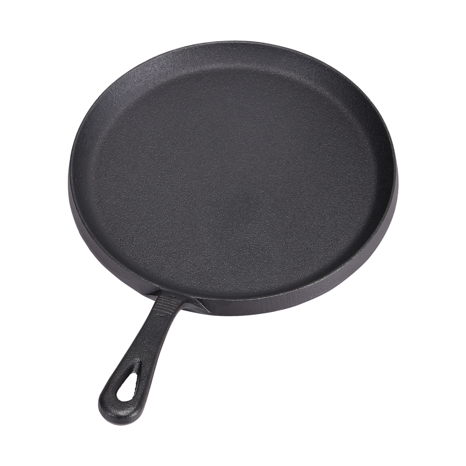 25cm PreSeasoned Cast Iron Crepe Pan Non Stick Griddle Frying Pan