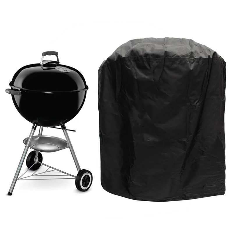 Round BBQ Cover Kettle Barbeque Covers Outdoor Waterproof Furniture