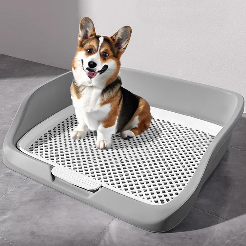 Dog Litter Box Dog Potty Tray, Mesh Training Toilet Potty Tray
