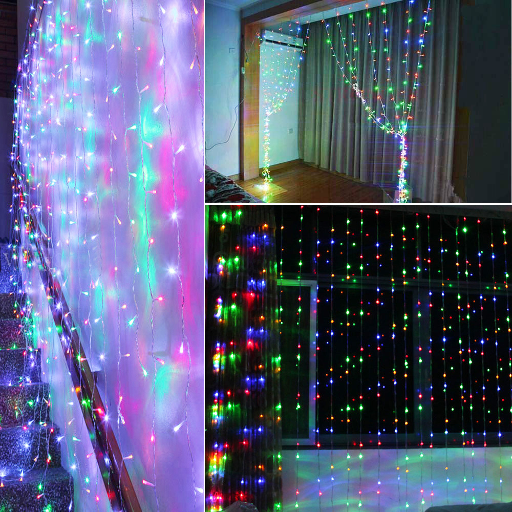 3m*3m Linkable 300 Led String Curtain Light Gazebo Porch Veranda Window Pergola eBay