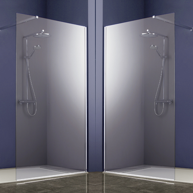 Rectangular Bath Shower Door Panel Glass Screen Water ...