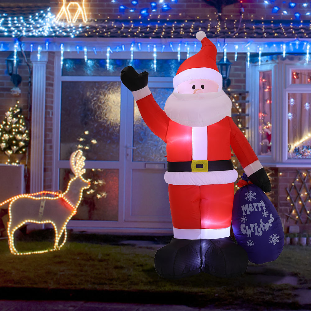 Giant 2.1M LED Inflatable Santa Claus Blow Up Father