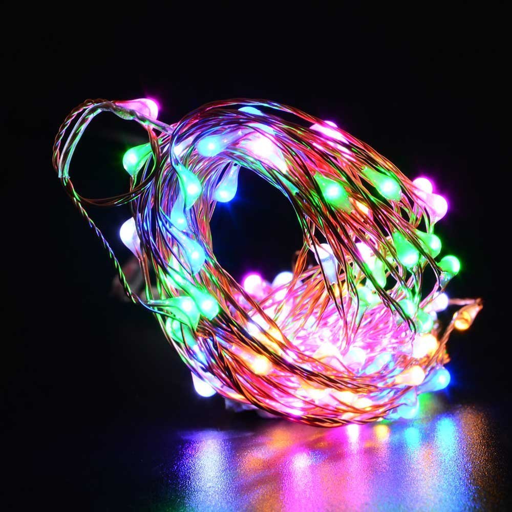 Plug In 10M 100 LED Micro Wire Silver Copper Fairy String Lights Party Wedding eBay