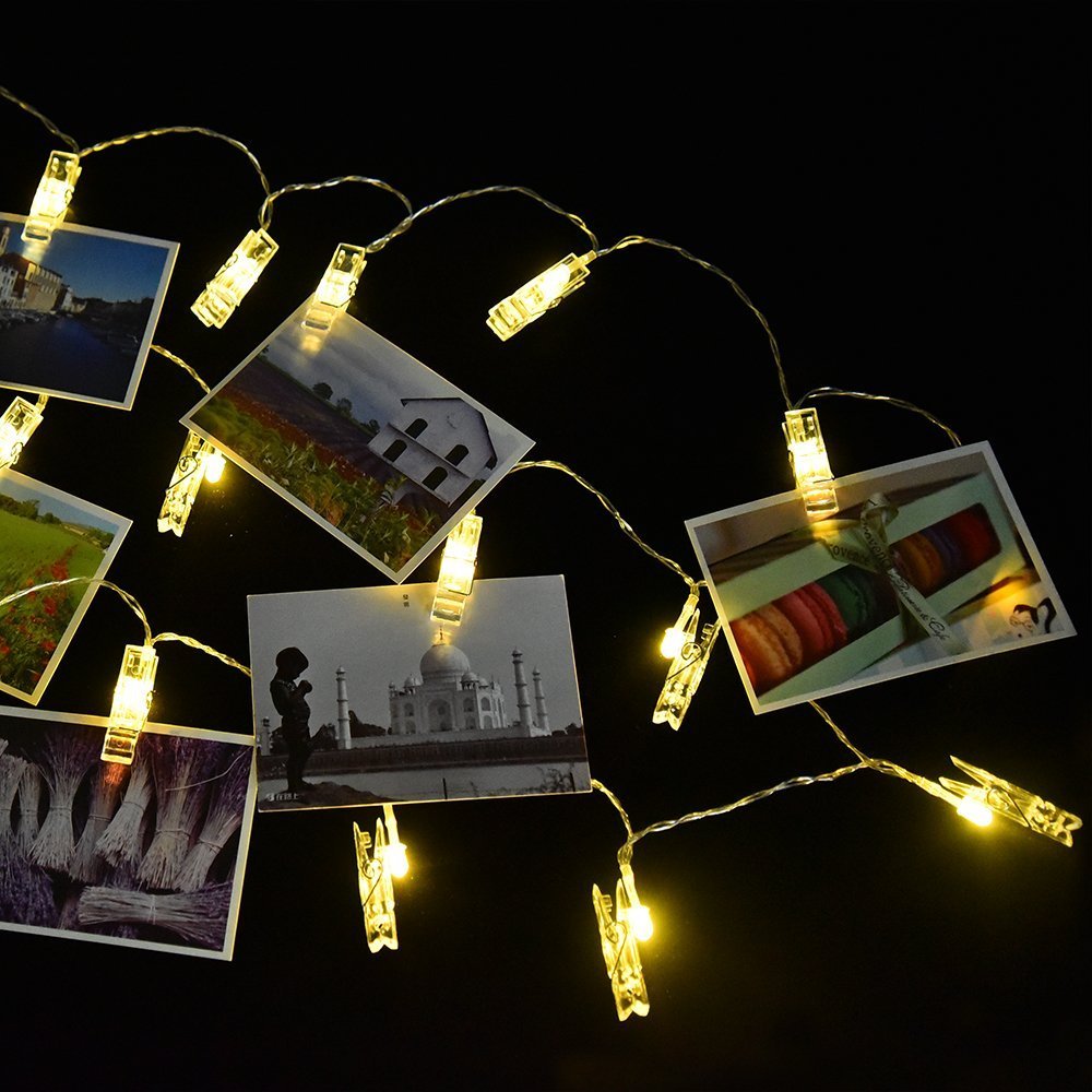 20/40LED Peg Clip Hanging Photo Picture Fairy String Light Bedroom Children Room eBay