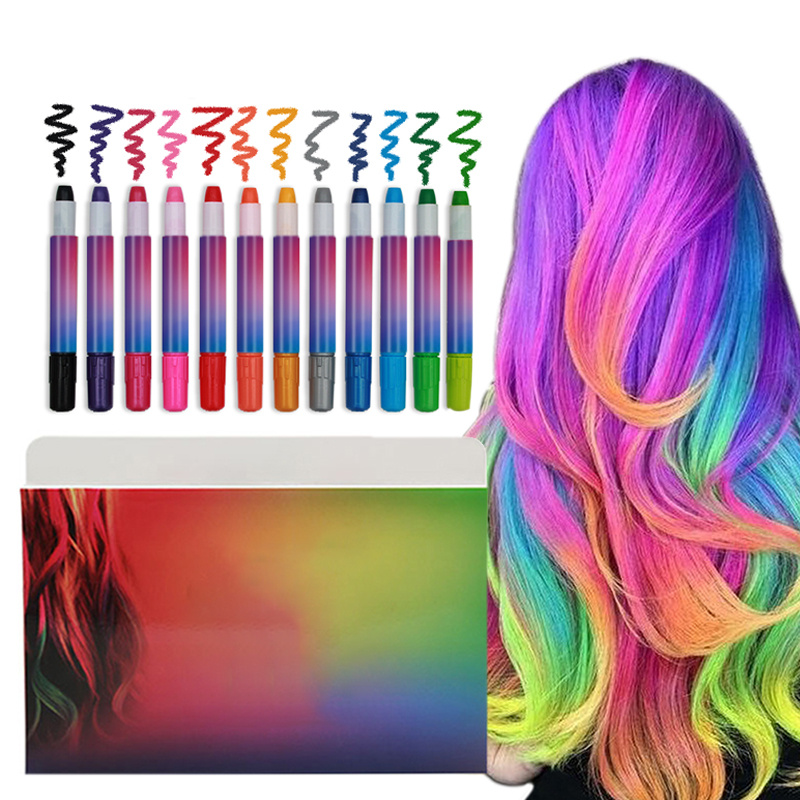 Hair Coloring Pen Temporary Hair Dye Hair Color Chalk Pen Nontoxic
