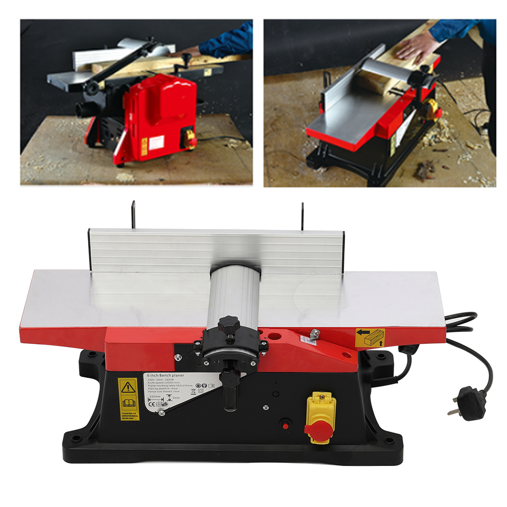 Durable 1800W Bench Planer 150mm Woodwork Joinery Home DIY