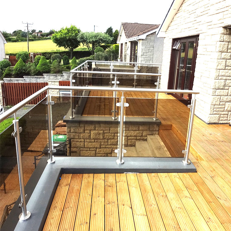 316 Stainless Steel Balustrade Posts Glass Clamps Handrail Safety Rail