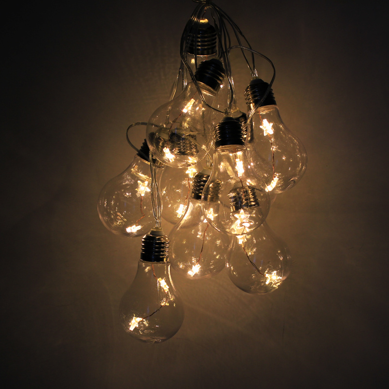 Battery Large Festoon Bulb String Fairy Lights Backyard Warm 2M 20 LED Christmas eBay