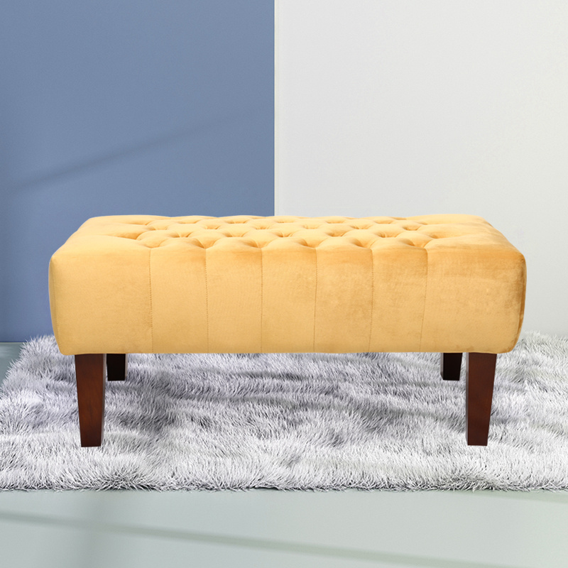 Multi Use Velvet Ottoman Footstool Upholstered Bedside Bench Multi Use Velvet Ottoman Footstool