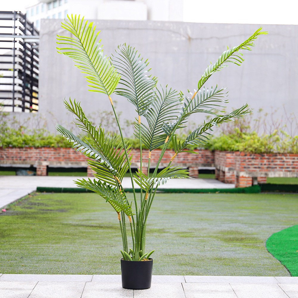 Large Artificial Plants Realistic Rubber Tree Geranium Garden Banana Ficus Tree