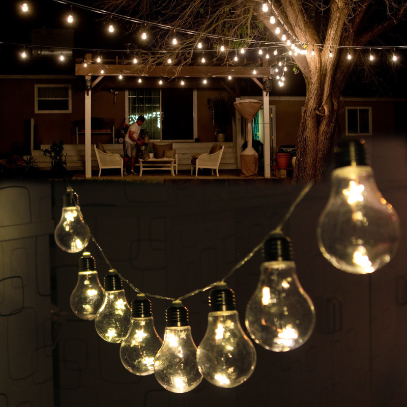 5M 20LED 10 EDISON BULB LIGHT STRING FAIRY OUTSIDE LAMP CHRISTMAS PARTY DINNER eBay
