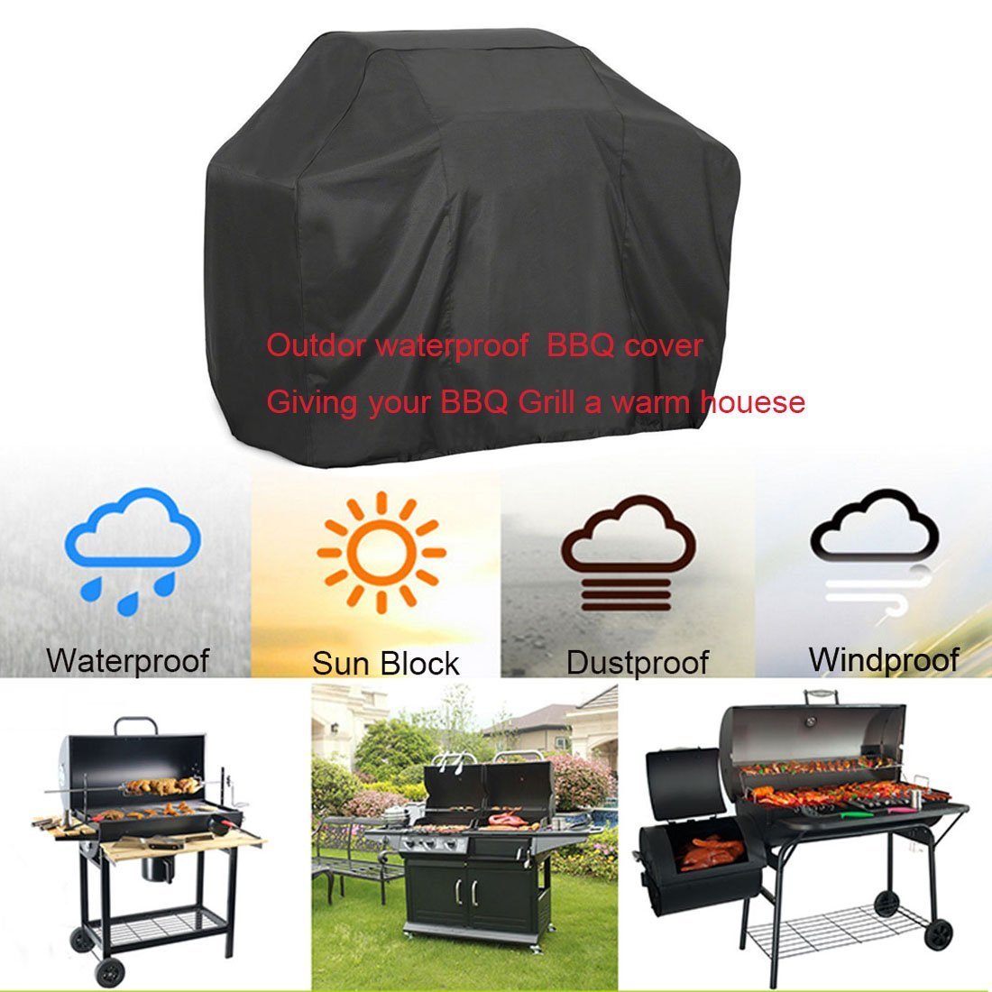 Grillabdeckung für Weber Gasgrill Abdeckhaube Wasserdicht Schutzhülle Abdeckung
